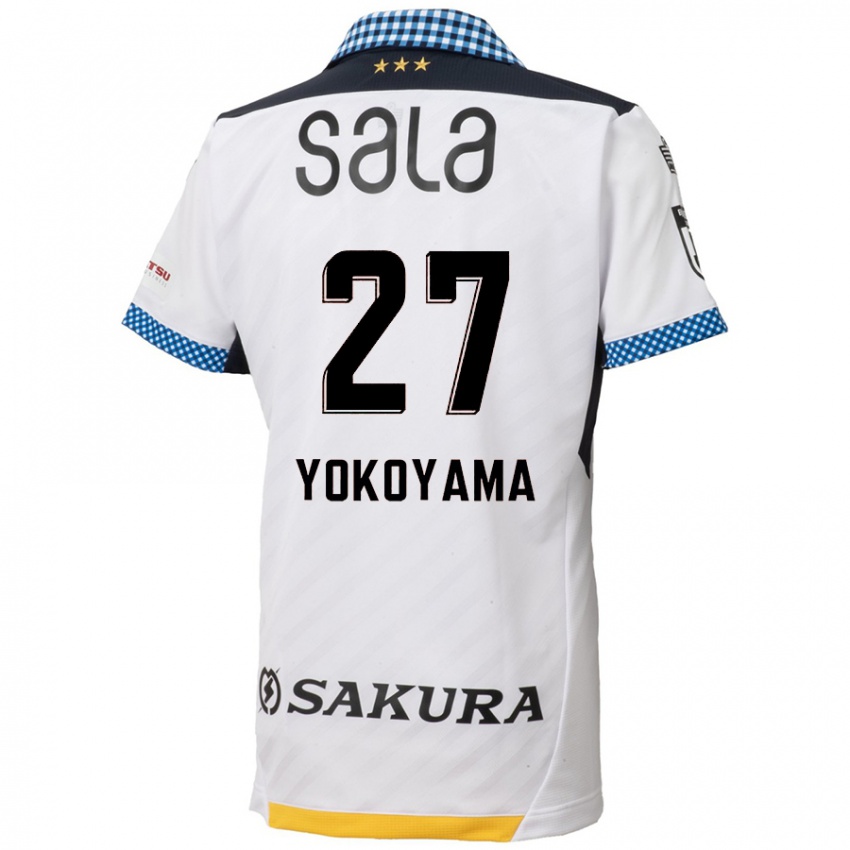 Niño Camiseta Kota Yokoyama #27 Blanco Negro 2ª Equipación 2024/25 La Camisa