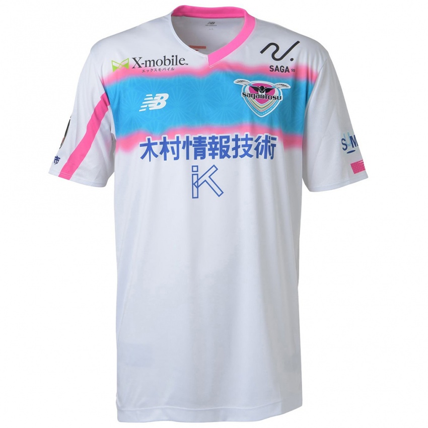 Niño Camiseta Arnau Riera #1 Blanco Azul Rosa 2ª Equipación 2024/25 La Camisa