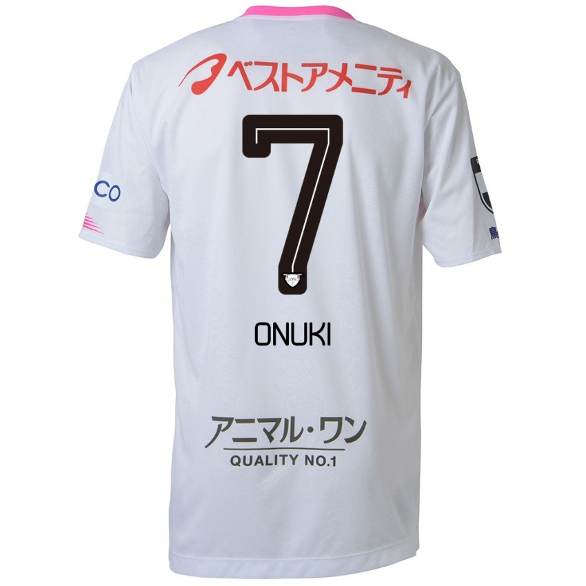 Niño Camiseta Tentaro Onuki #7 Blanco Azul Rosa 2ª Equipación 2024/25 La Camisa