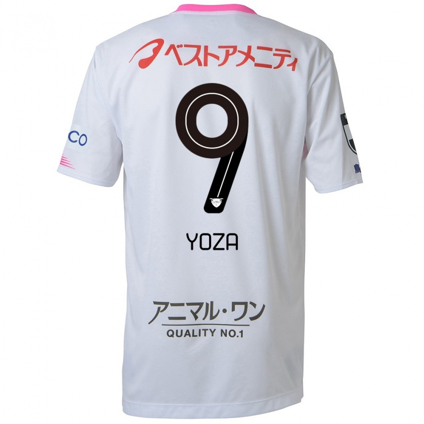 Niño Camiseta Tomomichi Yoza #9 Blanco Azul Rosa 2ª Equipación 2024/25 La Camisa