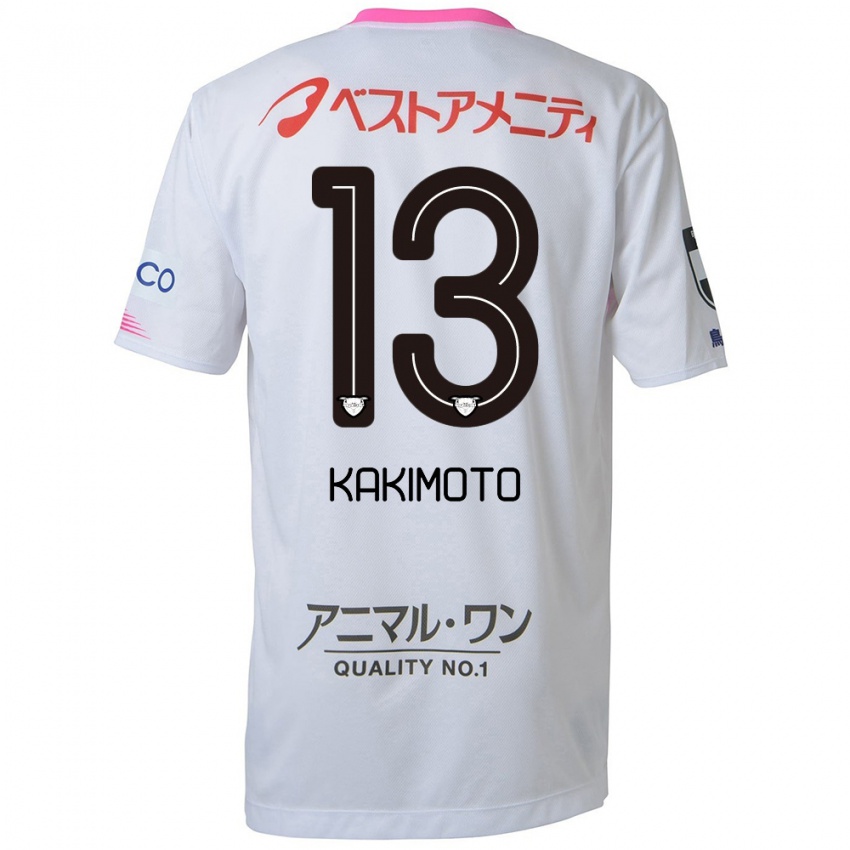 Niño Camiseta Yuto Kakimoto #13 Blanco Azul Rosa 2ª Equipación 2024/25 La Camisa