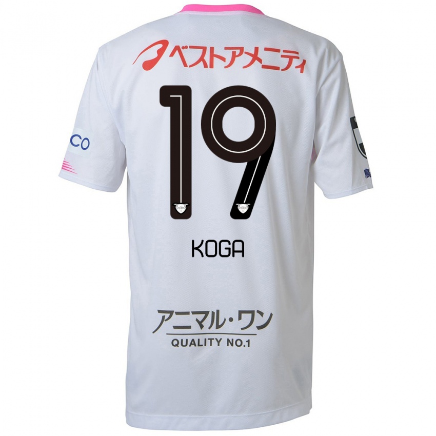 Niño Camiseta Ryoma Koga #19 Blanco Azul Rosa 2ª Equipación 2024/25 La Camisa