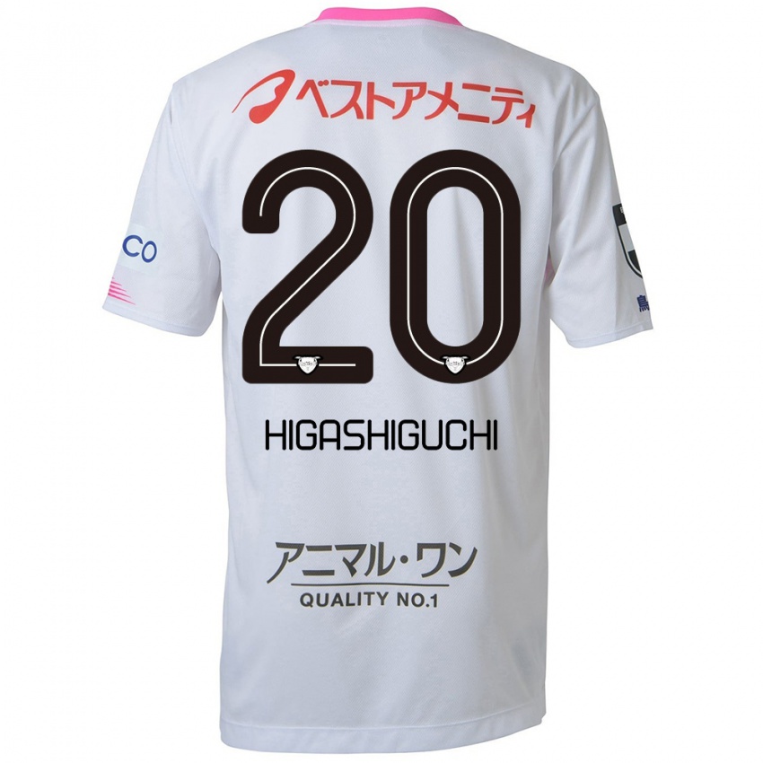 Niño Camiseta Aitaro Higashiguchi #20 Blanco Azul Rosa 2ª Equipación 2024/25 La Camisa