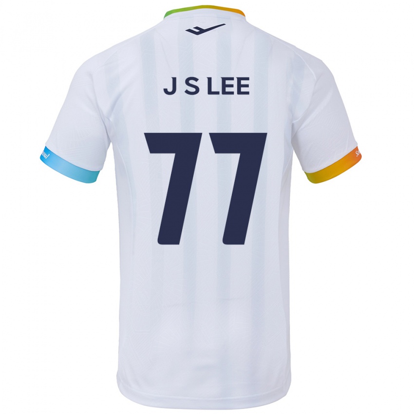 Niño Camiseta Seung-Joon Lee #77 Blanco Azul 2ª Equipación 2024/25 La Camisa