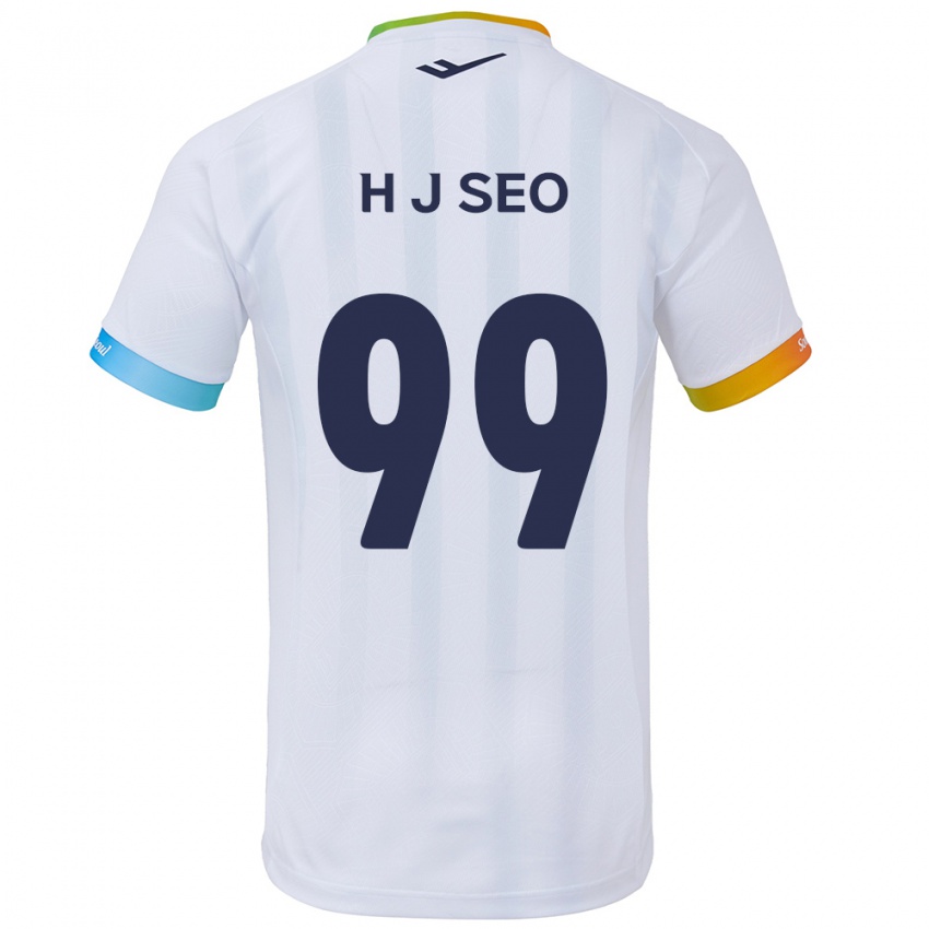 Niño Camiseta Ju-Hwan Seo #99 Blanco Azul 2ª Equipación 2024/25 La Camisa