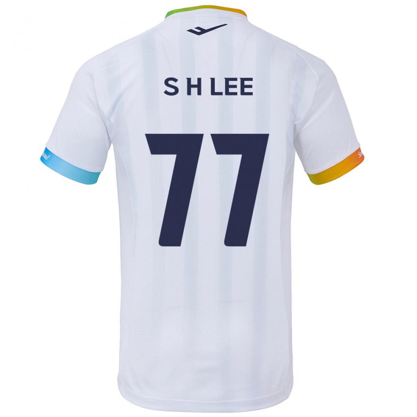 Niño Camiseta Hyeon-Seung Lee #77 Blanco Azul 2ª Equipación 2024/25 La Camisa