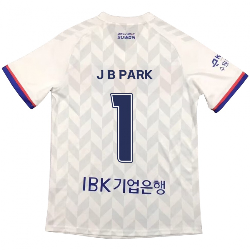 Niño Camiseta Bae-Jong Park #1 Blanco Azul 2ª Equipación 2024/25 La Camisa