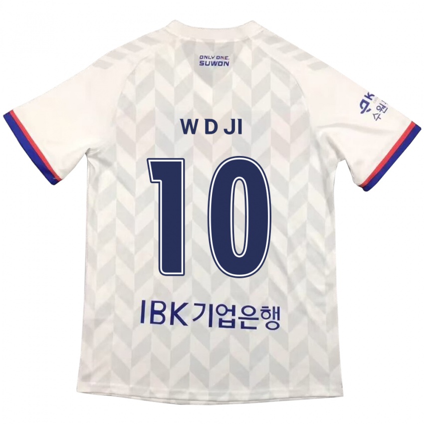 Niño Camiseta Dong-Won Ji #10 Blanco Azul 2ª Equipación 2024/25 La Camisa