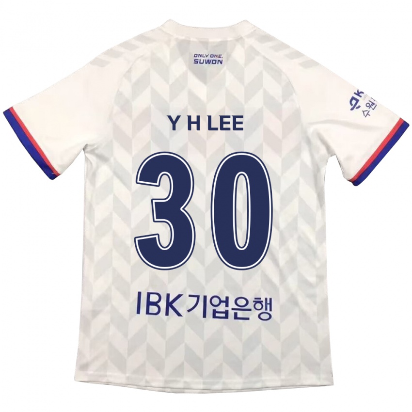 Niño Camiseta Hyeon-Yong Lee #30 Blanco Azul 2ª Equipación 2024/25 La Camisa