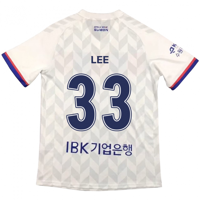 Niño Camiseta Joseph Lee #33 Blanco Azul 2ª Equipación 2024/25 La Camisa