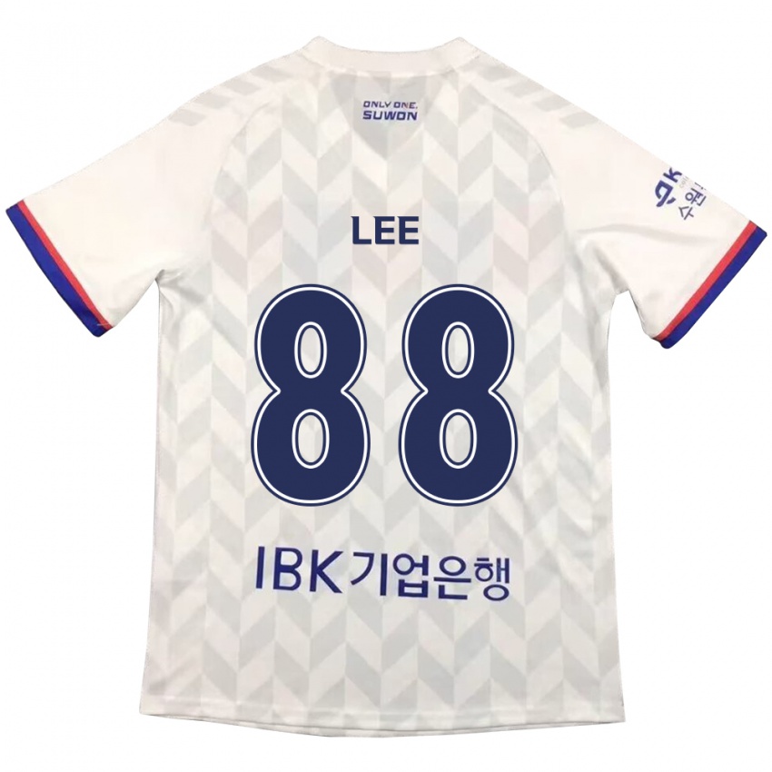 Niño Camiseta Yong Lee #88 Blanco Azul 2ª Equipación 2024/25 La Camisa