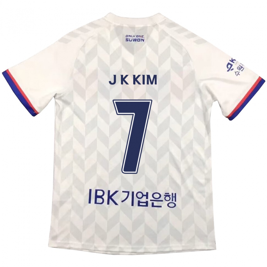 Niño Camiseta Ki-Jun Kim #7 Blanco Azul 2ª Equipación 2024/25 La Camisa