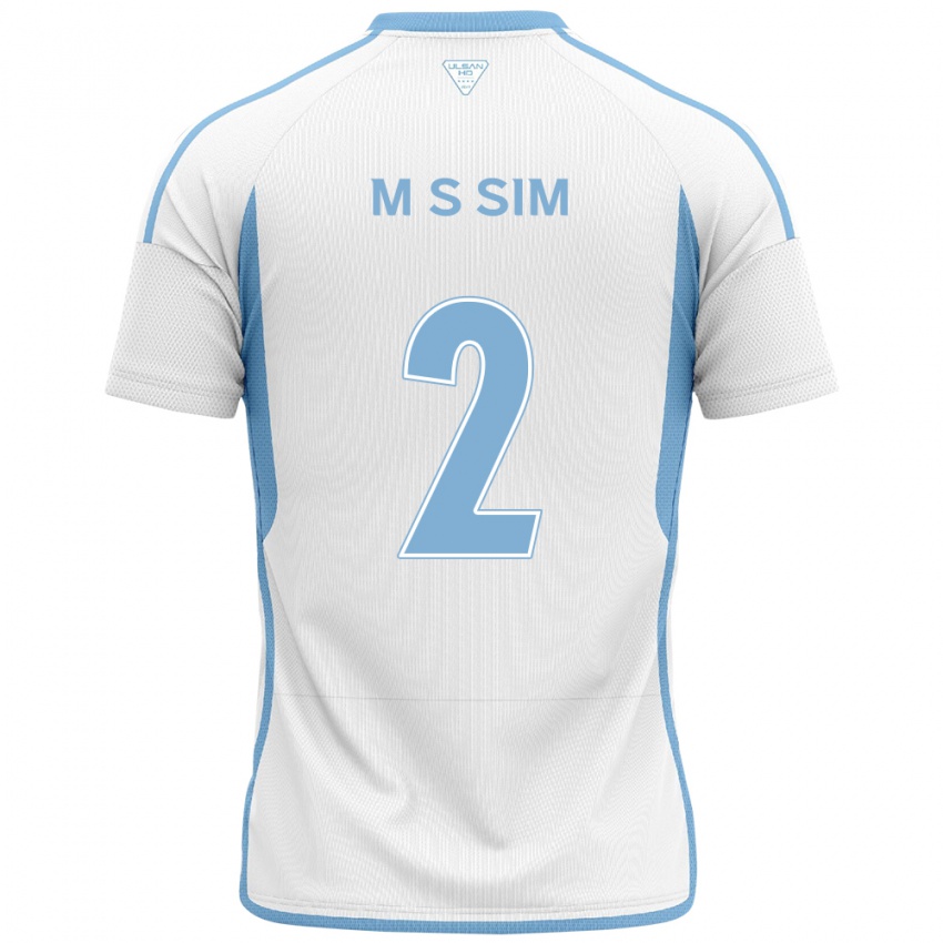 Niño Camiseta Sang-Min Sim #2 Blanco Azul 2ª Equipación 2024/25 La Camisa