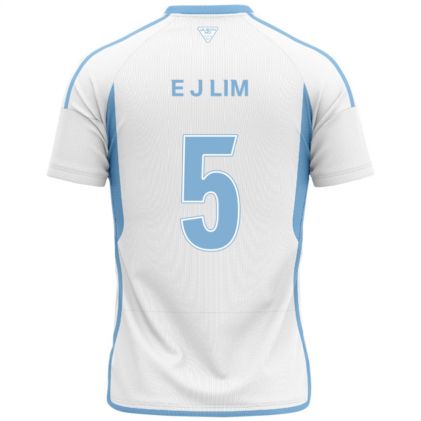 Niño Camiseta Jong-Eun Lim #5 Blanco Azul 2ª Equipación 2024/25 La Camisa