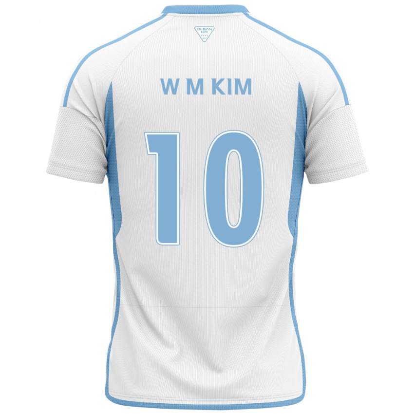 Niño Camiseta Min-Woo Kim #10 Blanco Azul 2ª Equipación 2024/25 La Camisa