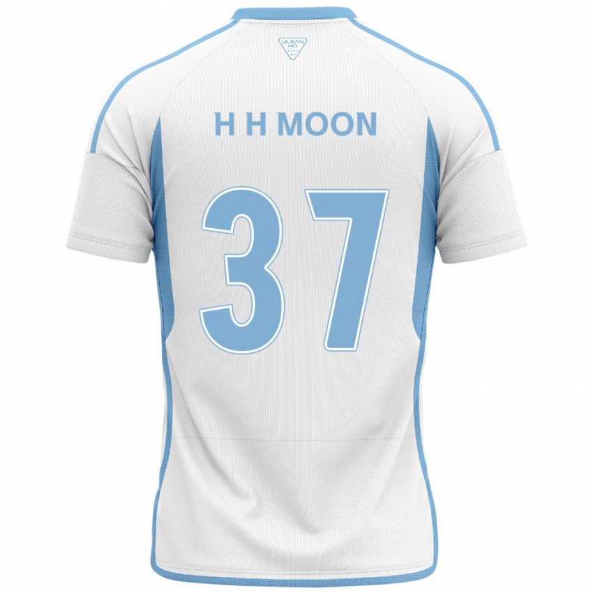 Niño Camiseta Hyeon-Ho Moon #37 Blanco Azul 2ª Equipación 2024/25 La Camisa