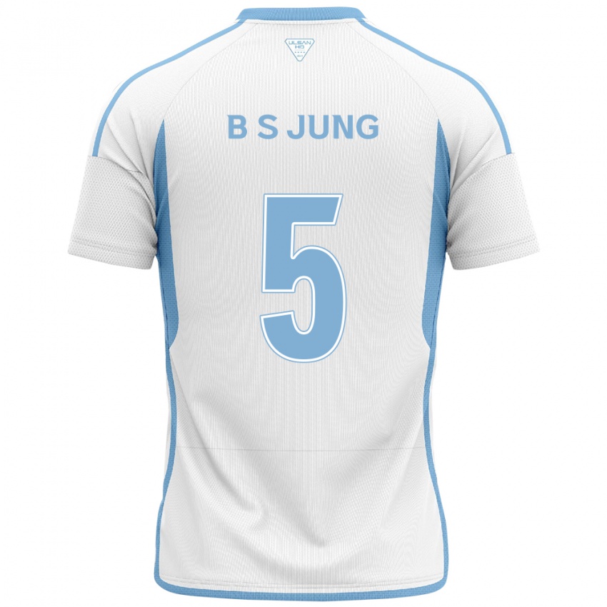 Niño Camiseta Seong-Bin Jung #5 Blanco Azul 2ª Equipación 2024/25 La Camisa