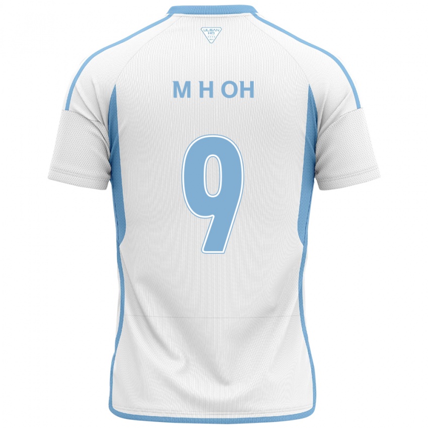 Niño Camiseta Hyun-Min Oh #9 Blanco Azul 2ª Equipación 2024/25 La Camisa