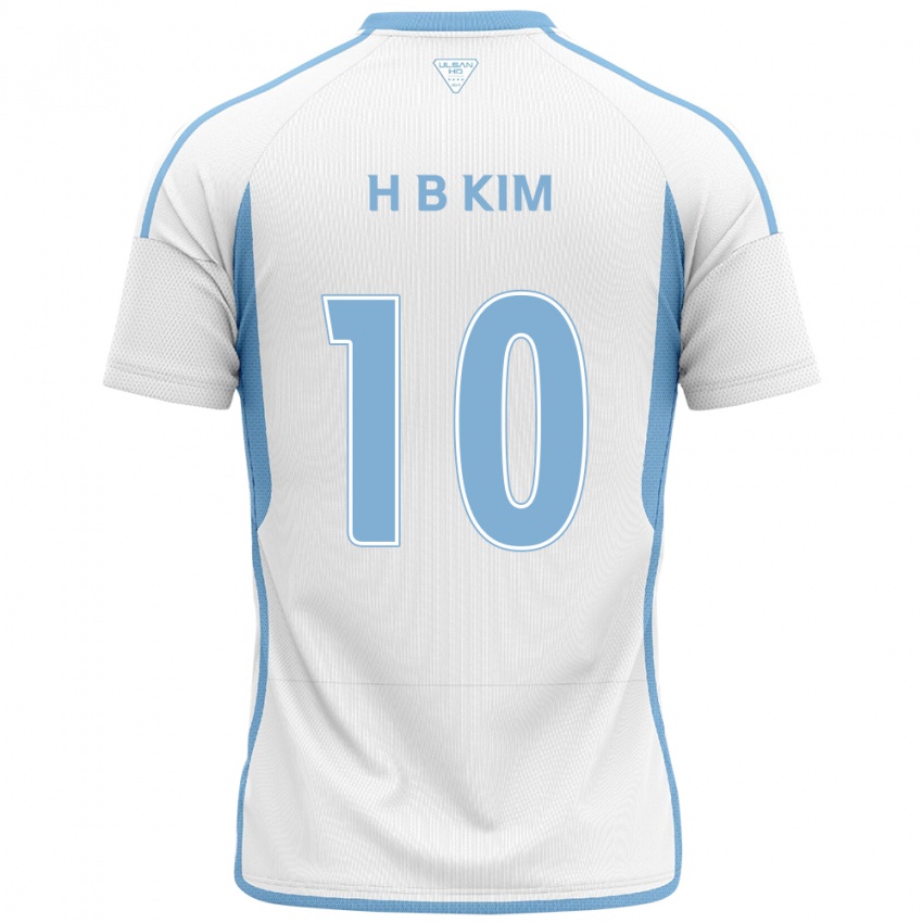 Niño Camiseta Beom-Hwan Kim #10 Blanco Azul 2ª Equipación 2024/25 La Camisa