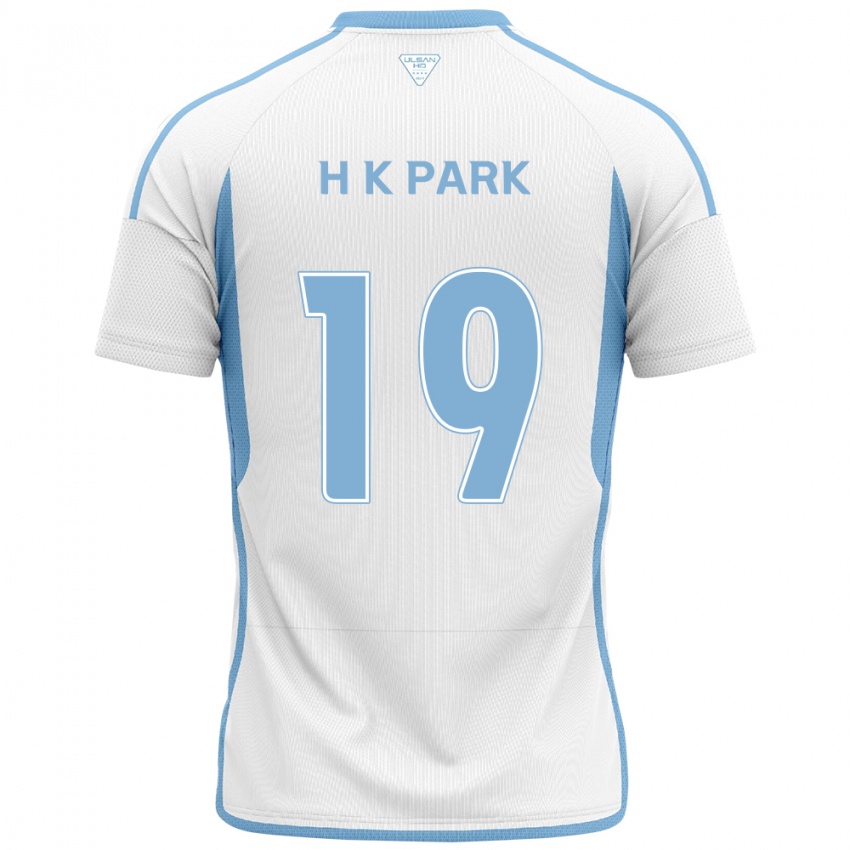 Niño Camiseta Kang-Hyun Park #19 Blanco Azul 2ª Equipación 2024/25 La Camisa