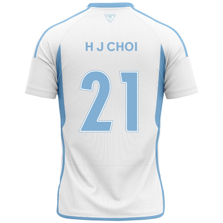 Niño Camiseta Ju-Ho Choi #21 Blanco Azul 2ª Equipación 2024/25 La Camisa