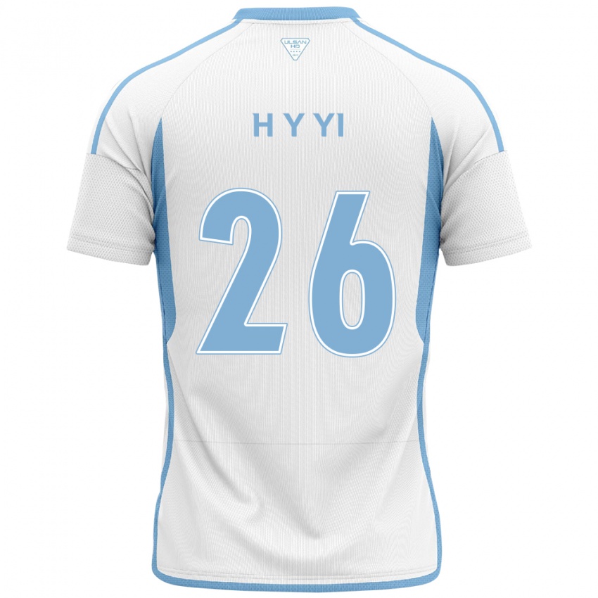 Niño Camiseta Yong-Hyeon Yi #26 Blanco Azul 2ª Equipación 2024/25 La Camisa