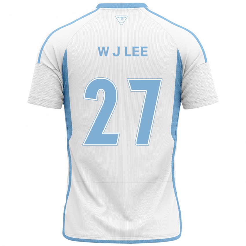 Niño Camiseta Ji-Woo Lee #27 Blanco Azul 2ª Equipación 2024/25 La Camisa