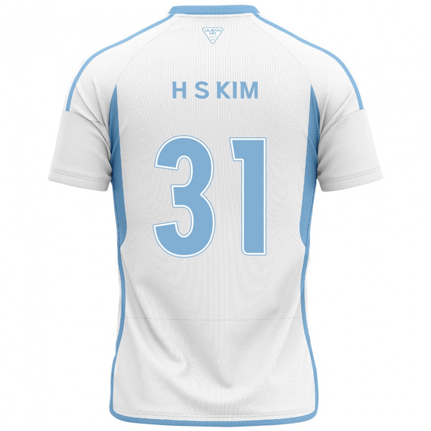 Niño Camiseta Se-Hyoung Kim #31 Blanco Azul 2ª Equipación 2024/25 La Camisa