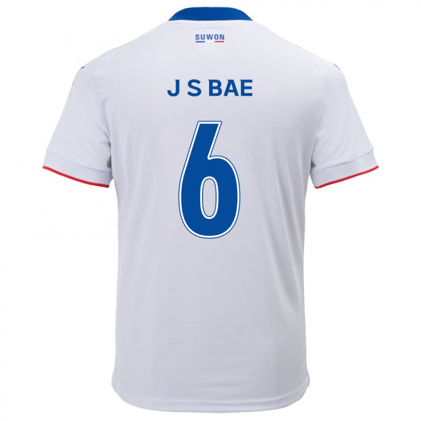 Niño Camiseta Seo-Joon Bae #6 Blanco Azul 2ª Equipación 2024/25 La Camisa