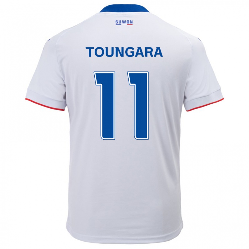 Niño Camiseta Aboubacar Toungara #11 Blanco Azul 2ª Equipación 2024/25 La Camisa