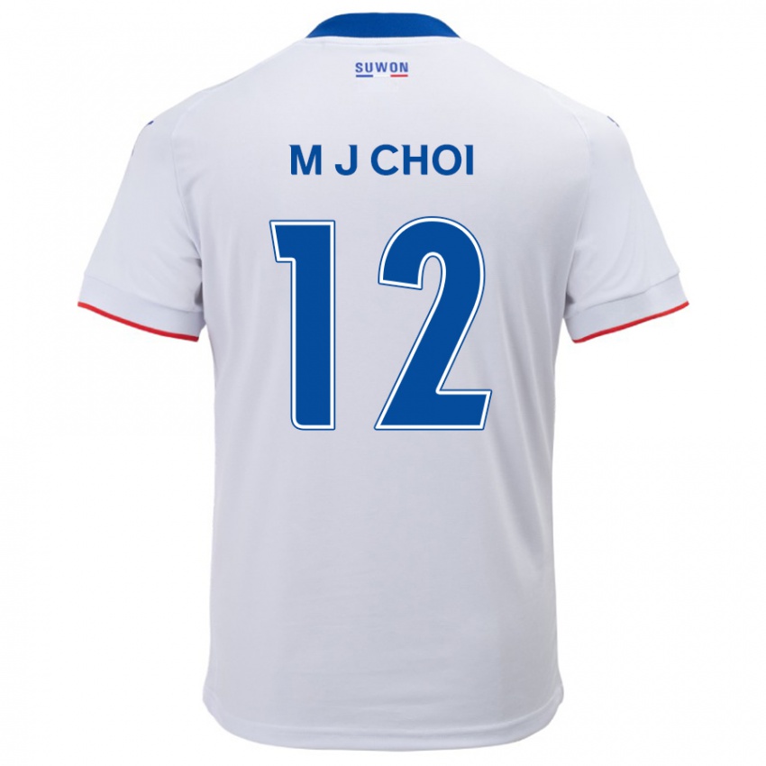 Niño Camiseta Ji-Moog Choi #12 Blanco Azul 2ª Equipación 2024/25 La Camisa