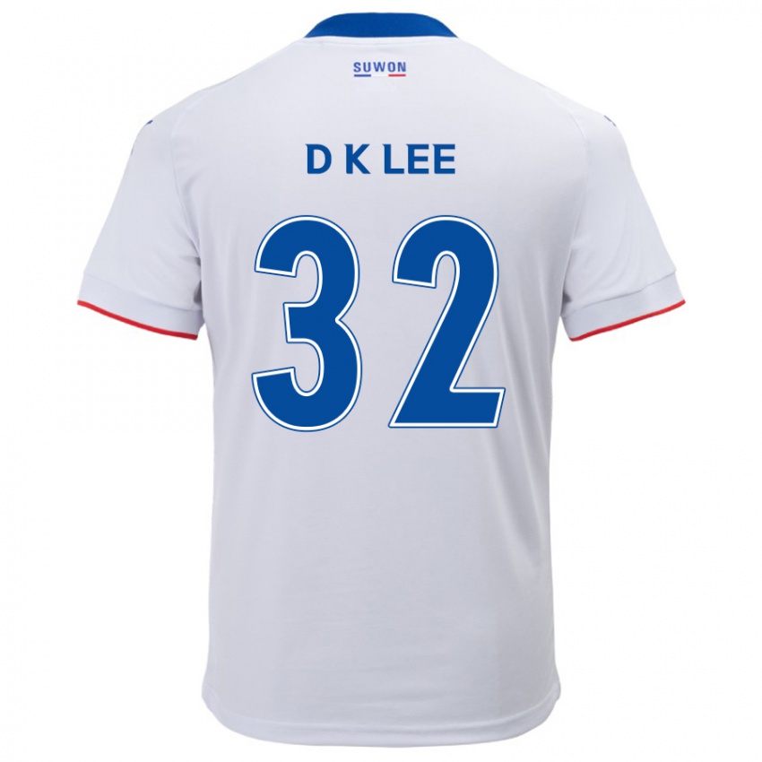 Niño Camiseta Kyu-Dong Lee #32 Blanco Azul 2ª Equipación 2024/25 La Camisa