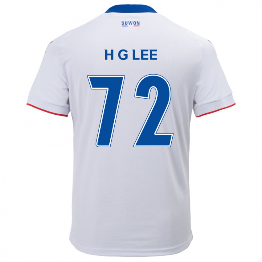 Niño Camiseta Geon-Hee Lee #72 Blanco Azul 2ª Equipación 2024/25 La Camisa