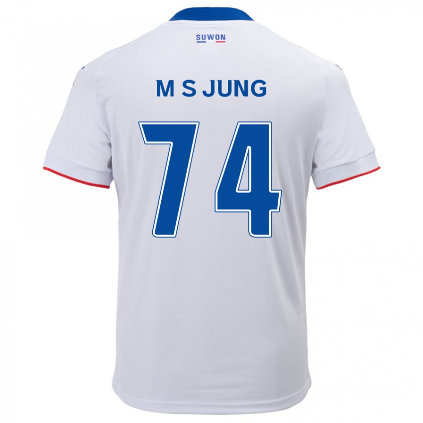 Niño Camiseta Sung-Min Jung #74 Blanco Azul 2ª Equipación 2024/25 La Camisa