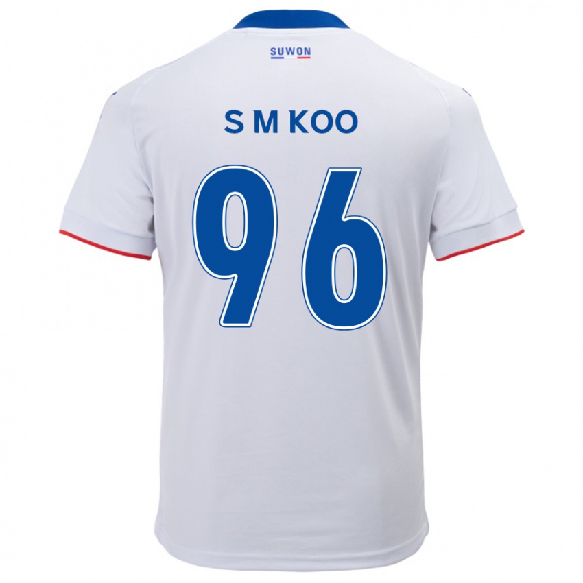 Niño Camiseta Min-Seo Koo #96 Blanco Azul 2ª Equipación 2024/25 La Camisa