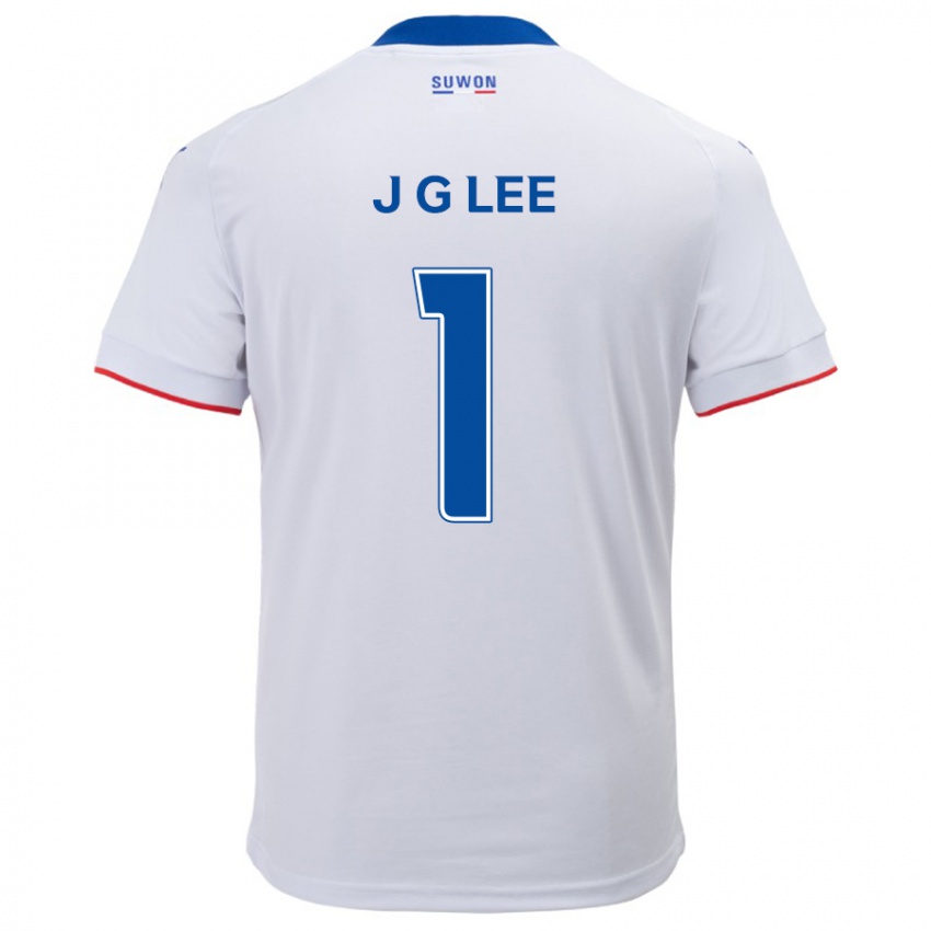 Niño Camiseta Gyeong-Jun Lee #1 Blanco Azul 2ª Equipación 2024/25 La Camisa