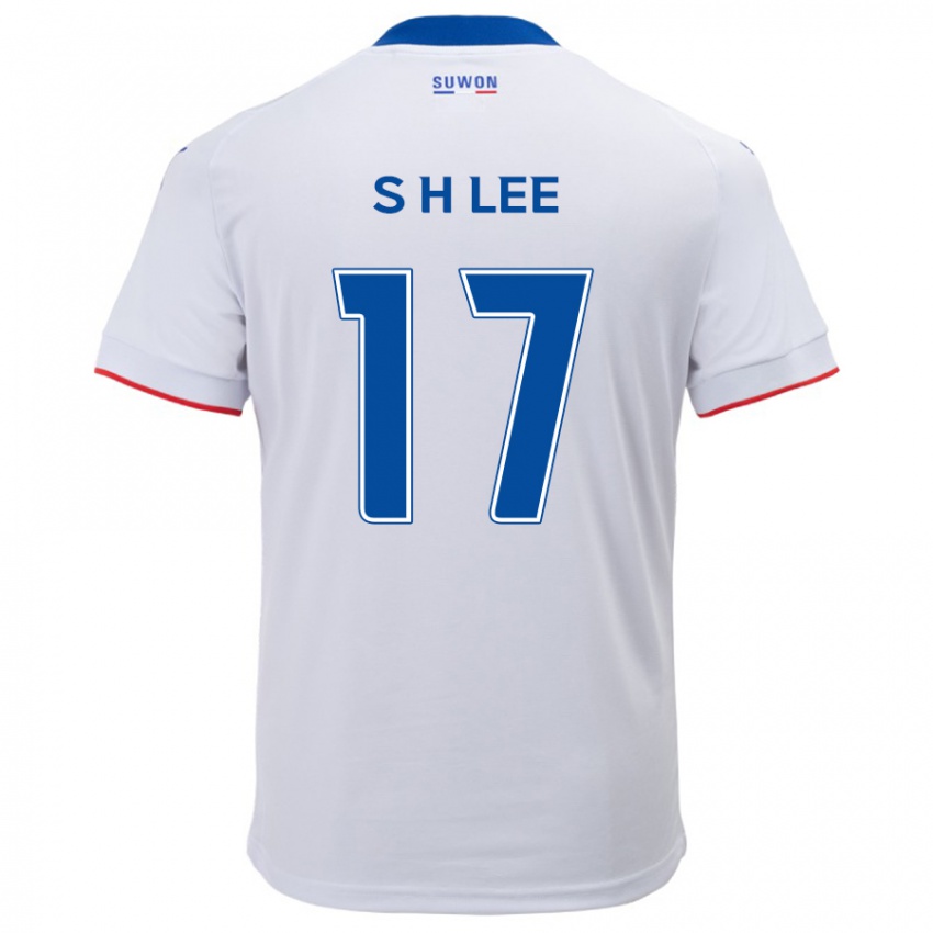 Niño Camiseta Hyun-Seo Lee #17 Blanco Azul 2ª Equipación 2024/25 La Camisa