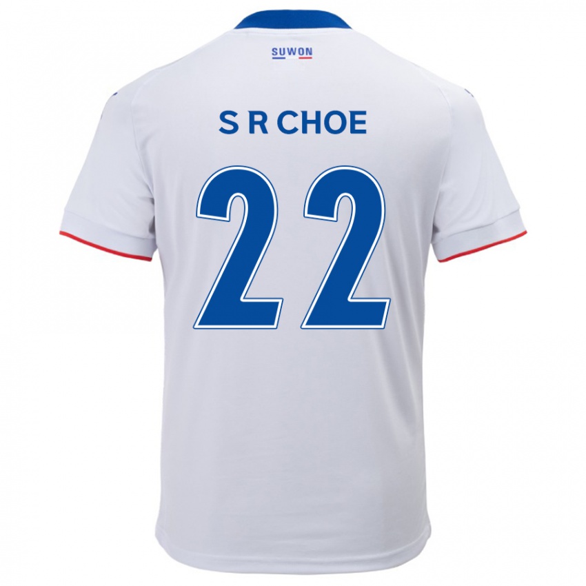 Niño Camiseta Ryun-Seong Choe #22 Blanco Azul 2ª Equipación 2024/25 La Camisa