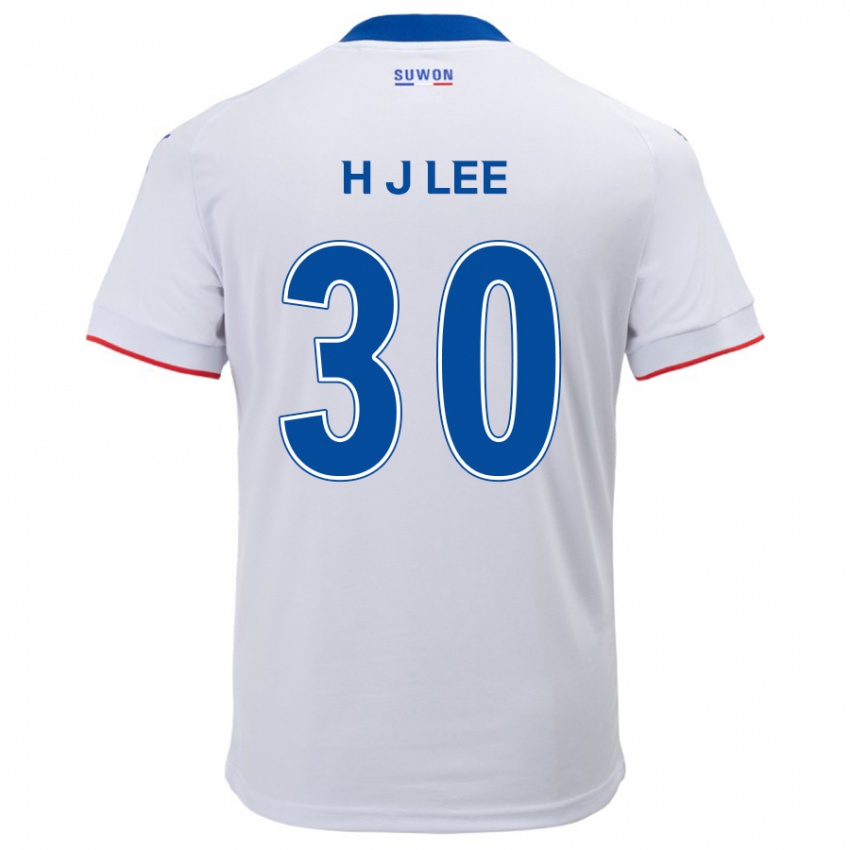 Niño Camiseta Ji-Ho Lee #30 Blanco Azul 2ª Equipación 2024/25 La Camisa