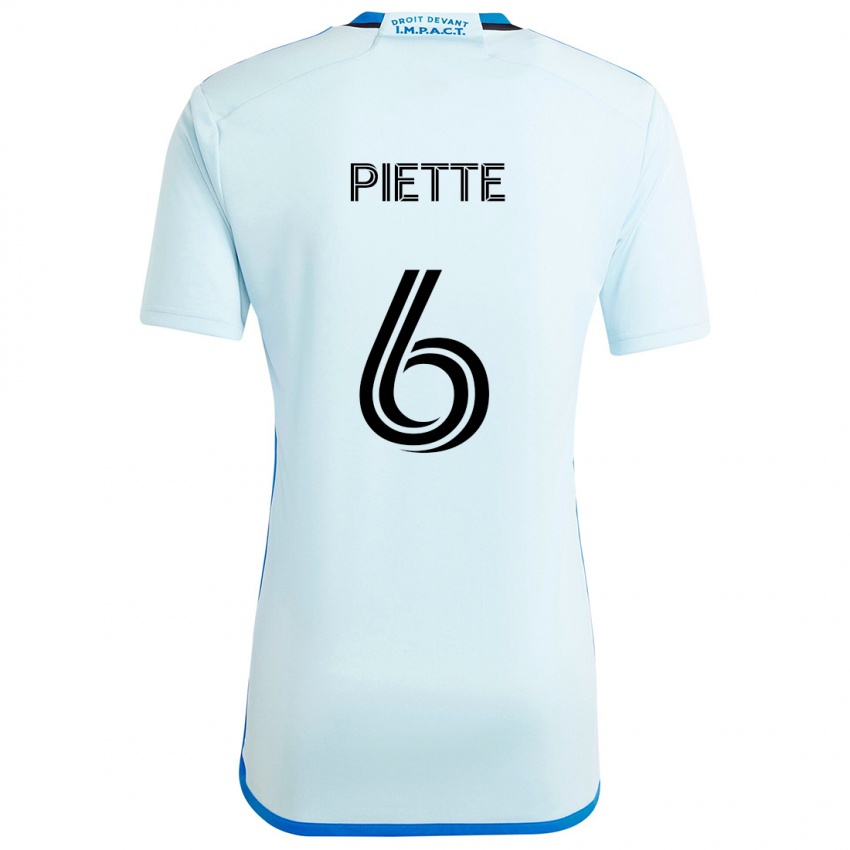 Niño Camiseta Samuel Piette #6 Azul Hielo 2ª Equipación 2024/25 La Camisa