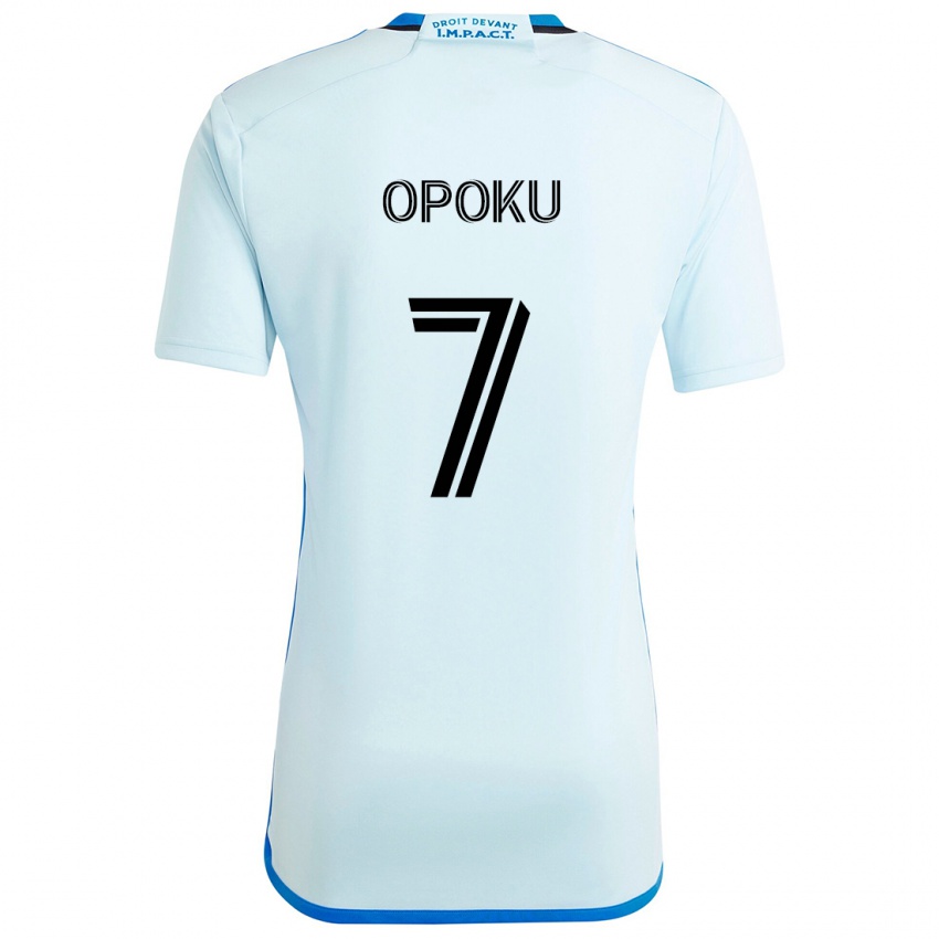 Niño Camiseta Kwadwo Opoku #7 Azul Hielo 2ª Equipación 2024/25 La Camisa