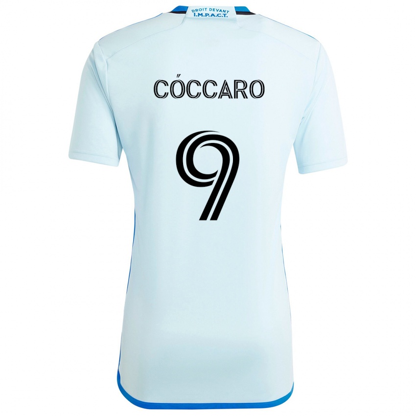 Niño Camiseta Matías Cóccaro #9 Azul Hielo 2ª Equipación 2024/25 La Camisa