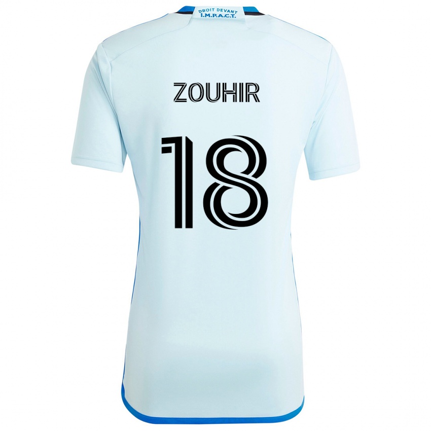 Niño Camiseta Rida Zouhir #18 Azul Hielo 2ª Equipación 2024/25 La Camisa