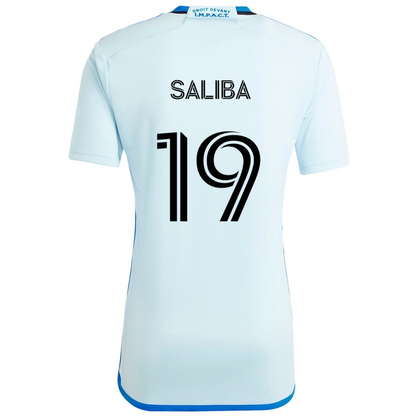 Niño Camiseta Nathan-Dylan Saliba #19 Azul Hielo 2ª Equipación 2024/25 La Camisa