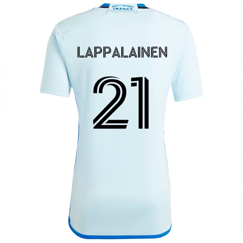 Niño Camiseta Lassi Lappalainen #21 Azul Hielo 2ª Equipación 2024/25 La Camisa