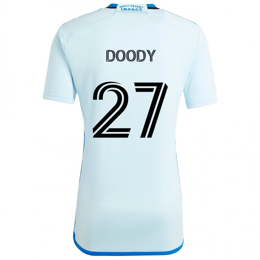 Niño Camiseta Grayson Doody #27 Azul Hielo 2ª Equipación 2024/25 La Camisa