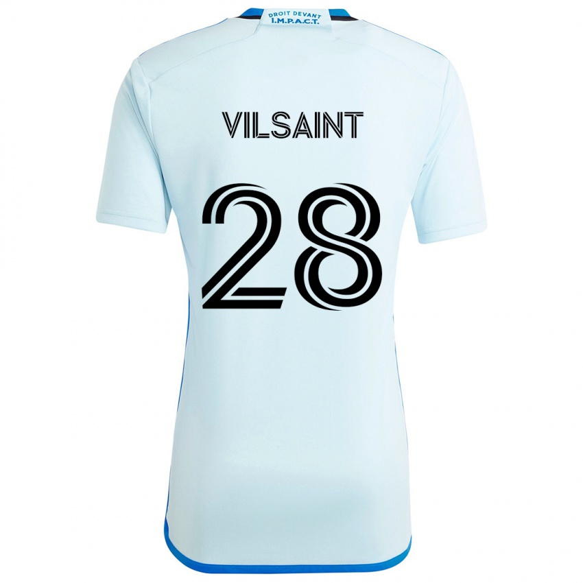 Niño Camiseta Jules-Anthony Vilsaint #28 Azul Hielo 2ª Equipación 2024/25 La Camisa