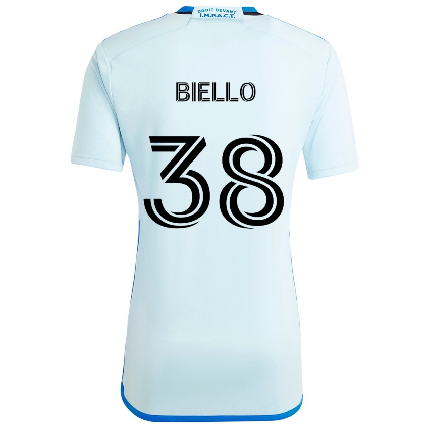 Niño Camiseta Alessandro Biello #38 Azul Hielo 2ª Equipación 2024/25 La Camisa