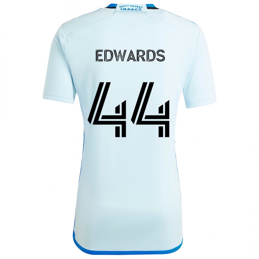 Niño Camiseta Raheem Edwards #44 Azul Hielo 2ª Equipación 2024/25 La Camisa