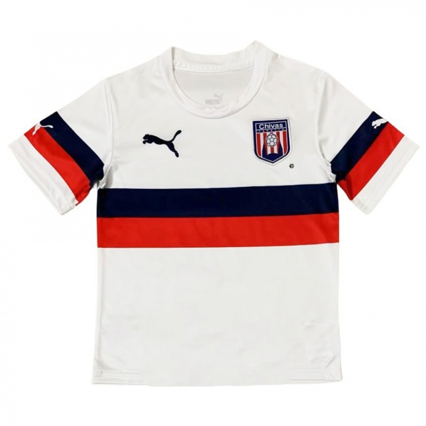 Niño Camiseta Sergio Álvarez #0 Blanco Rojo 2ª Equipación 2024/25 La Camisa